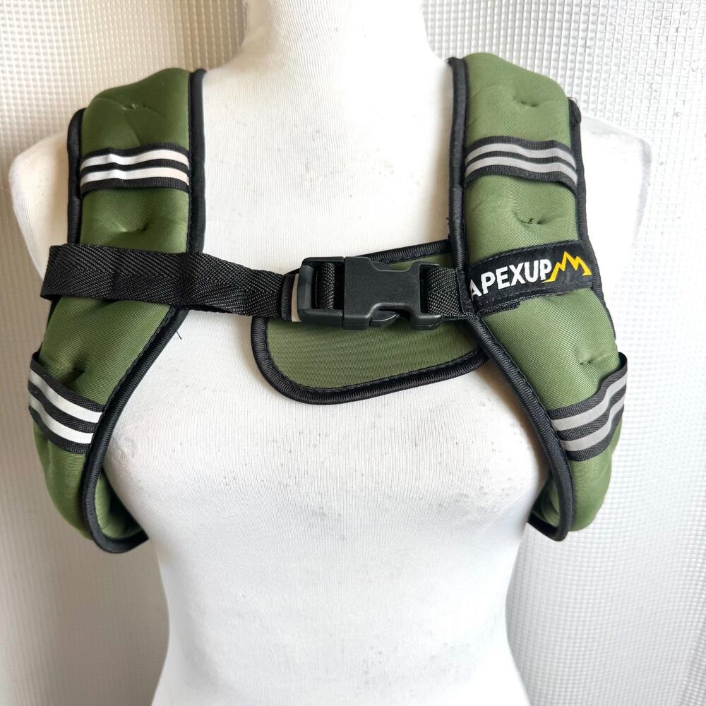 APEXUP 5lbs Weighted Vest Men Women Adjustable Reflective Strength Training EUC